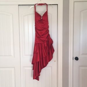 Hi/Lo Red Prom Dress